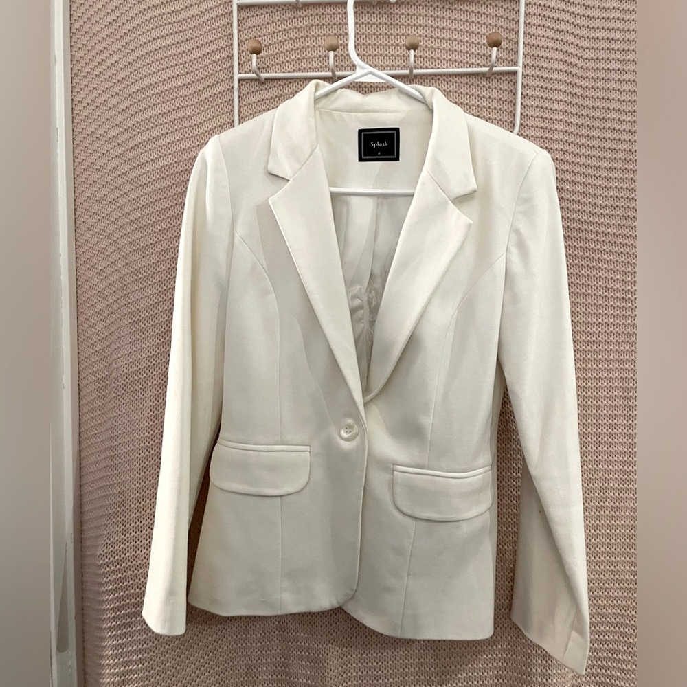 Splash White Blazer